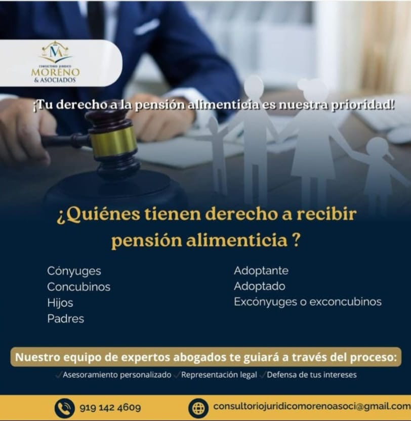 Material visual relacionado con pensión alimenticia